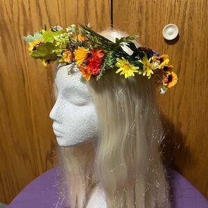 Floral Crown with Multicolor Flowers